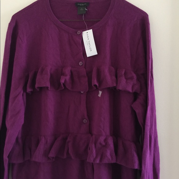 Ann Taylor open front Ruffle Cardigan - Picture 8 of 8